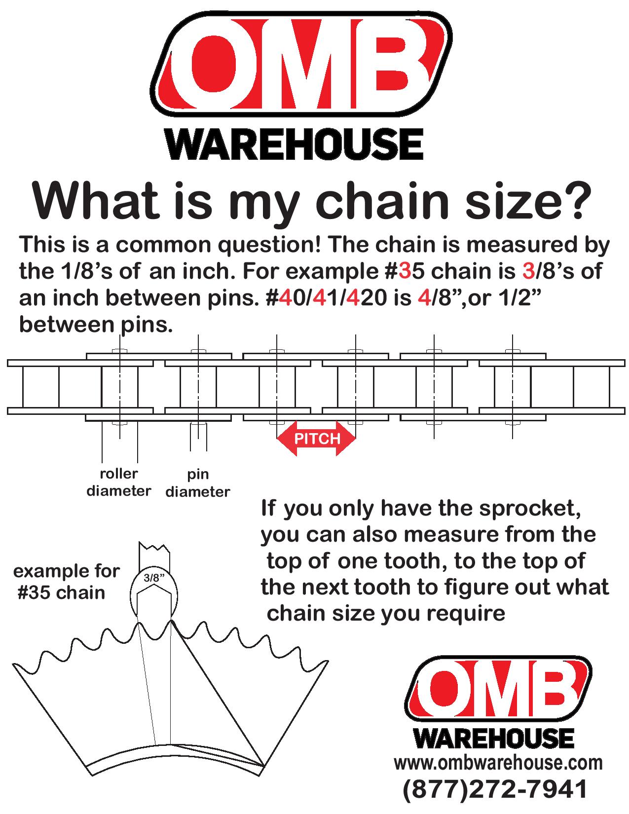 Chain Sizing Guide OMB Warehouse